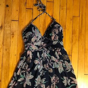 Jessica Simpson padded floral halter dress